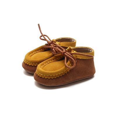 brown soft sole shoes for baby by Foot Buddy
