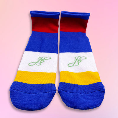 girl socks, boy socks, five element red socks, yellow socks, white socks, blue socks